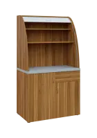 KUCH - ROUND 01 kuchyňka, (lednice) s roletou, 1800x1000x600 mm, ořech světlý